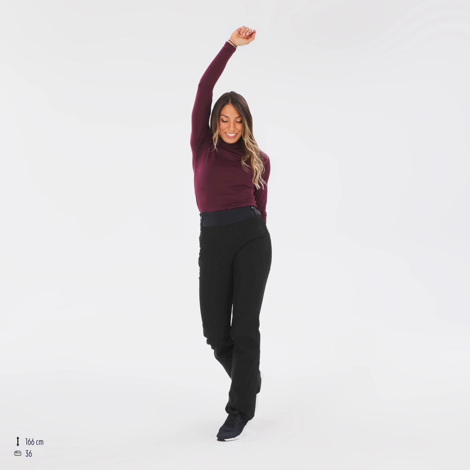 WEDZE Women’s Slim-Fit Ski Pants - PA 500 Black 11 WEDZE Women’s Slim-Fit Ski Pants - PA 500 Black - Image 11