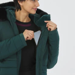 WEDZE Women’s Mid-Length Ski Jacket - Warm 100 Green 30 WEDZE Women’s Mid-Length Ski Jacket - Warm 100 Green -WEDZE SHOP womens downhill ski jacket 100 blue 11