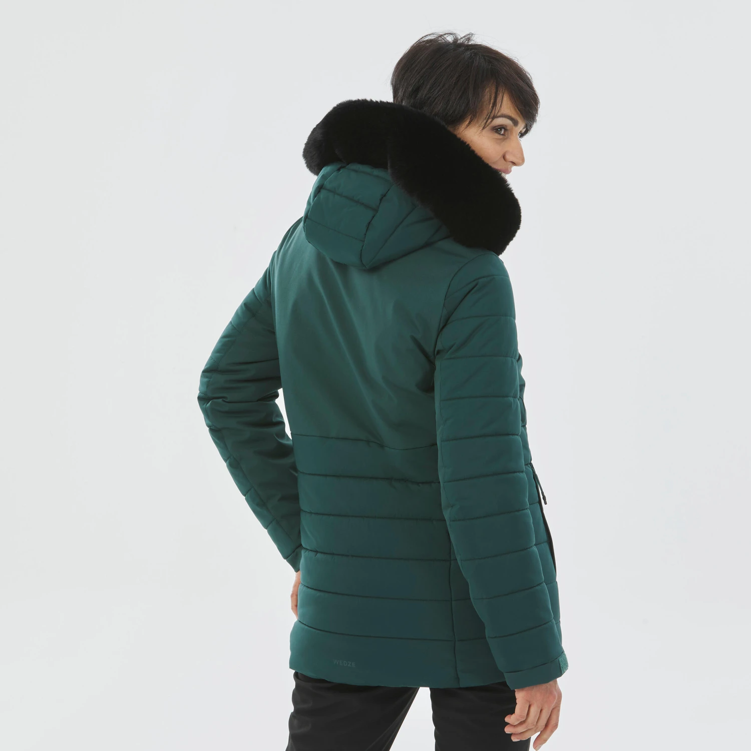 WEDZE Women’s Mid-Length Ski Jacket - Warm 100 Green 7 WEDZE Women’s Mid-Length Ski Jacket - Warm 100 Green - Image 7