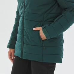 WEDZE Women’s Mid-Length Ski Jacket - Warm 100 Green 28 WEDZE Women’s Mid-Length Ski Jacket - Warm 100 Green -WEDZE SHOP womens downhill ski jacket 100 blue 9