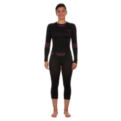 WEDZE Women’s Ski Base Layer Bottoms - BL 580 Black 8 WEDZE Women’s Ski Base Layer Bottoms - BL 580 Black -WEDZE SHOP womens ski base layer bottoms bl 580 i soft black purple 2
