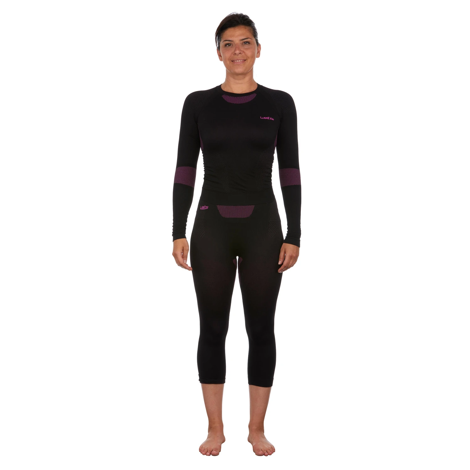 WEDZE Women’s Ski Base Layer Bottoms - BL 580 Black 3 WEDZE Women’s Ski Base Layer Bottoms - BL 580 Black - Image 3