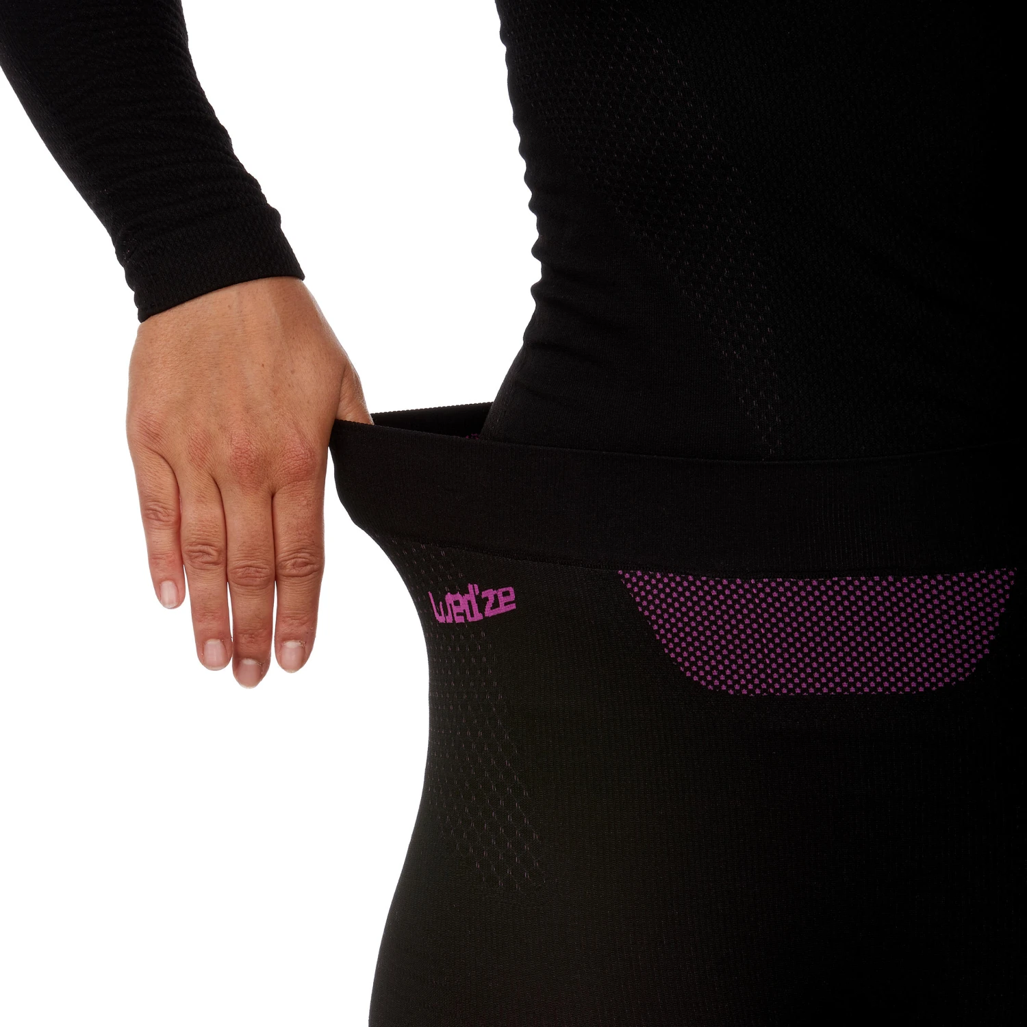 WEDZE Women’s Ski Base Layer Bottoms - BL 580 Black 6 WEDZE Women’s Ski Base Layer Bottoms - BL 580 Black - Image 6