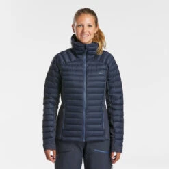 WEDZE Women’s Ski Down Jacket - FR 900 Blue 21 WEDZE Women’s Ski Down Jacket - FR 900 Blue -WEDZE SHOP womens ski down jacket fr 900 blue 3