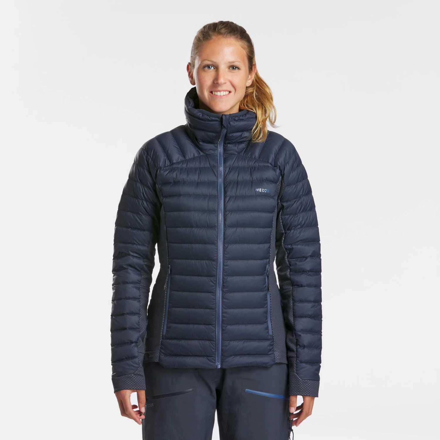 WEDZE Women’s Ski Down Jacket - FR 900 Blue 4 WEDZE Women’s Ski Down Jacket - FR 900 Blue - Image 4