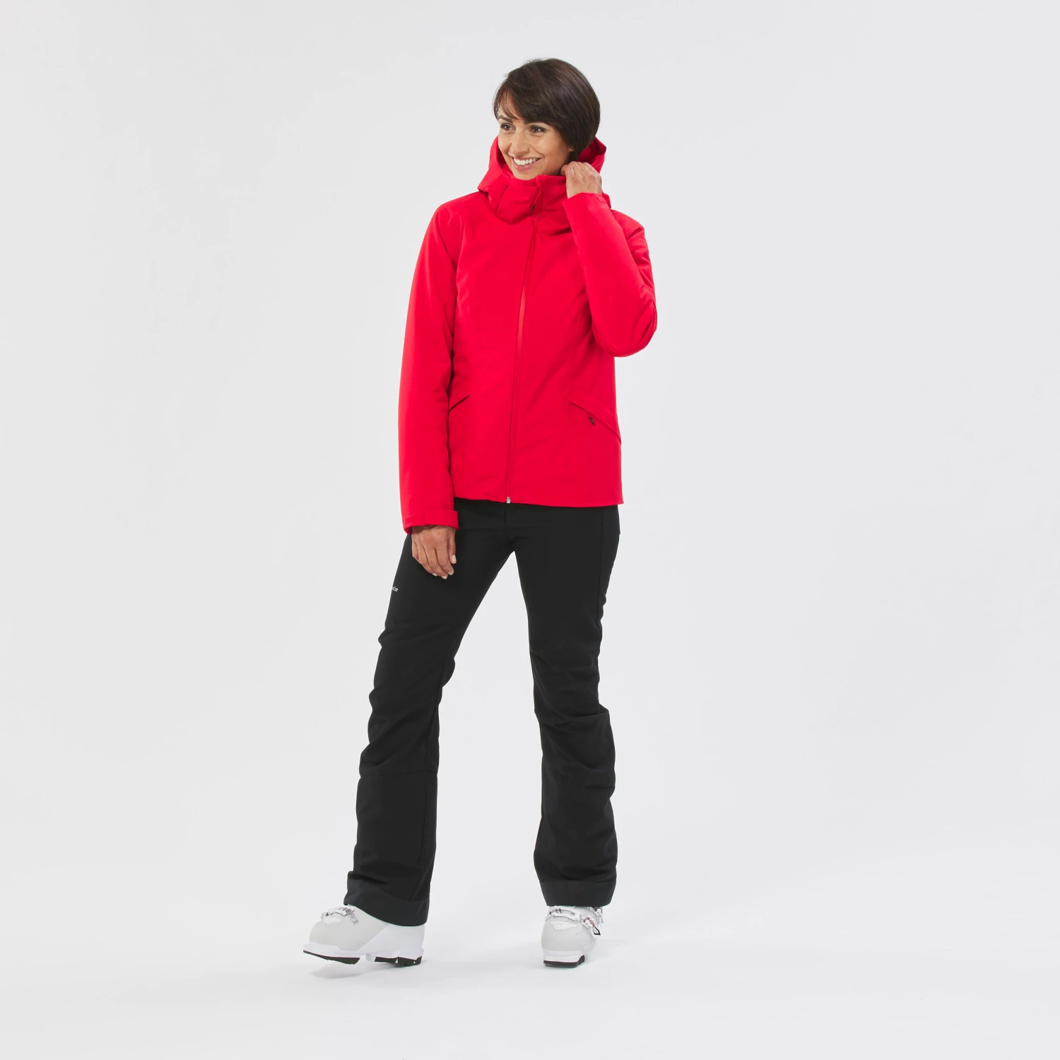WEDZE Women’s Downhill Ski Jacket - 500 Red 2 WEDZE Women’s Downhill Ski Jacket - 500 Red - Image 2