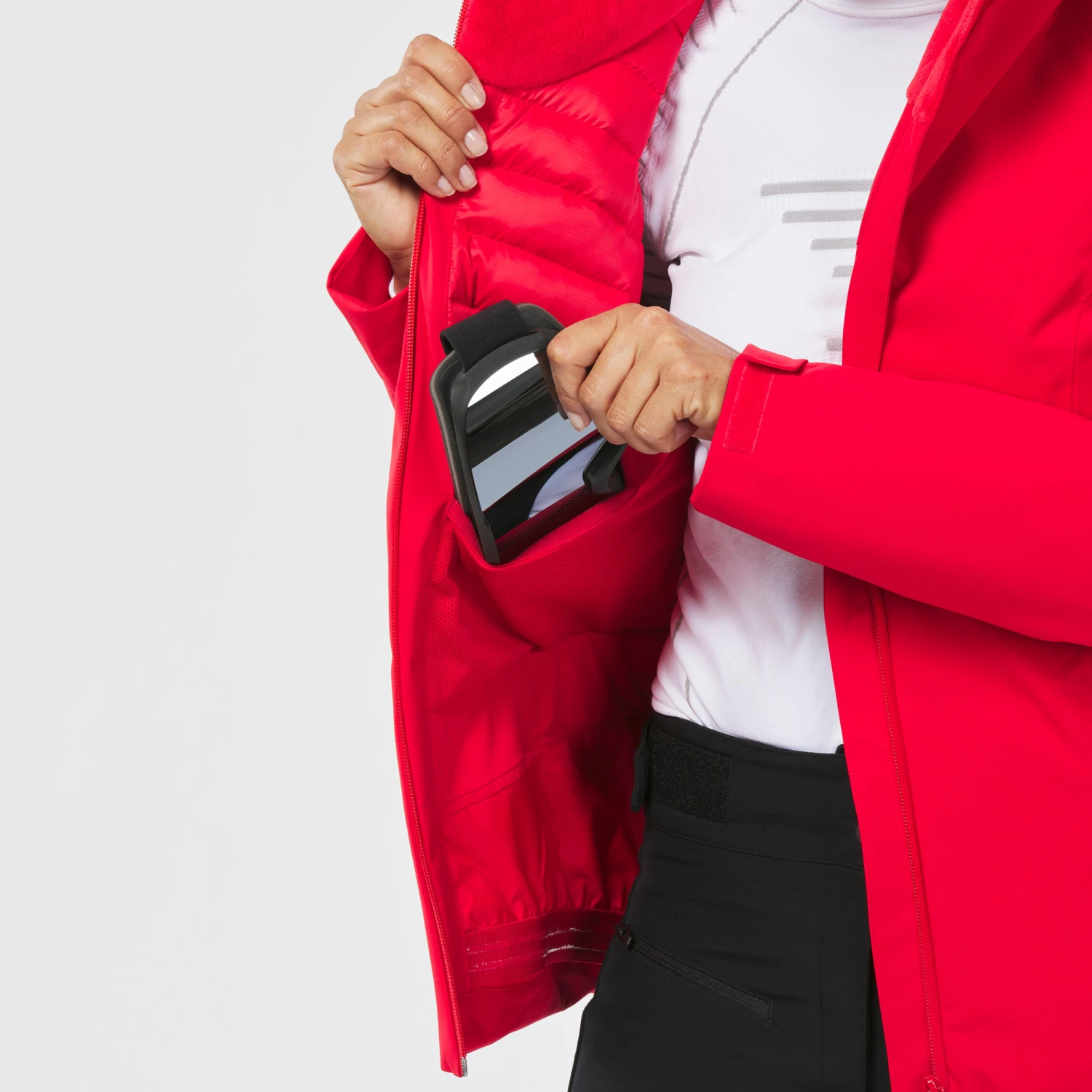 WEDZE Women’s Downhill Ski Jacket - 500 Red 10 WEDZE Women’s Downhill Ski Jacket - 500 Red - Image 10