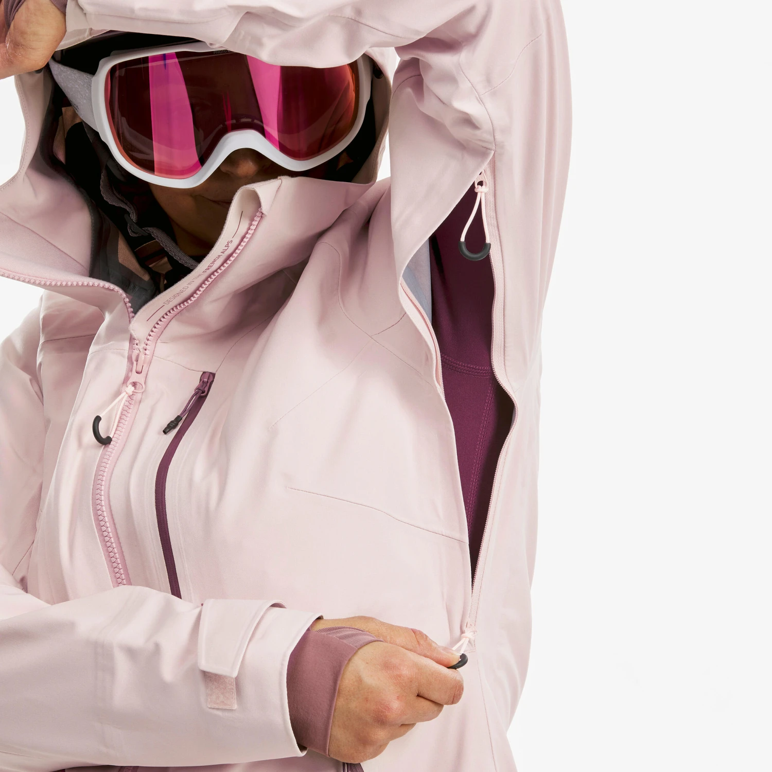 WEDZE Women’s Ski Jacket - FR 500 Pink 11 WEDZE Women’s Ski Jacket - FR 500 Pink - Image 11
