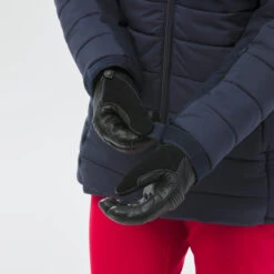 WEDZE Women’s Mid-Length Ski Jacket - Warm 100 Navy -WEDZE SHOP womens ski mid length jacket warm 100 navy 6