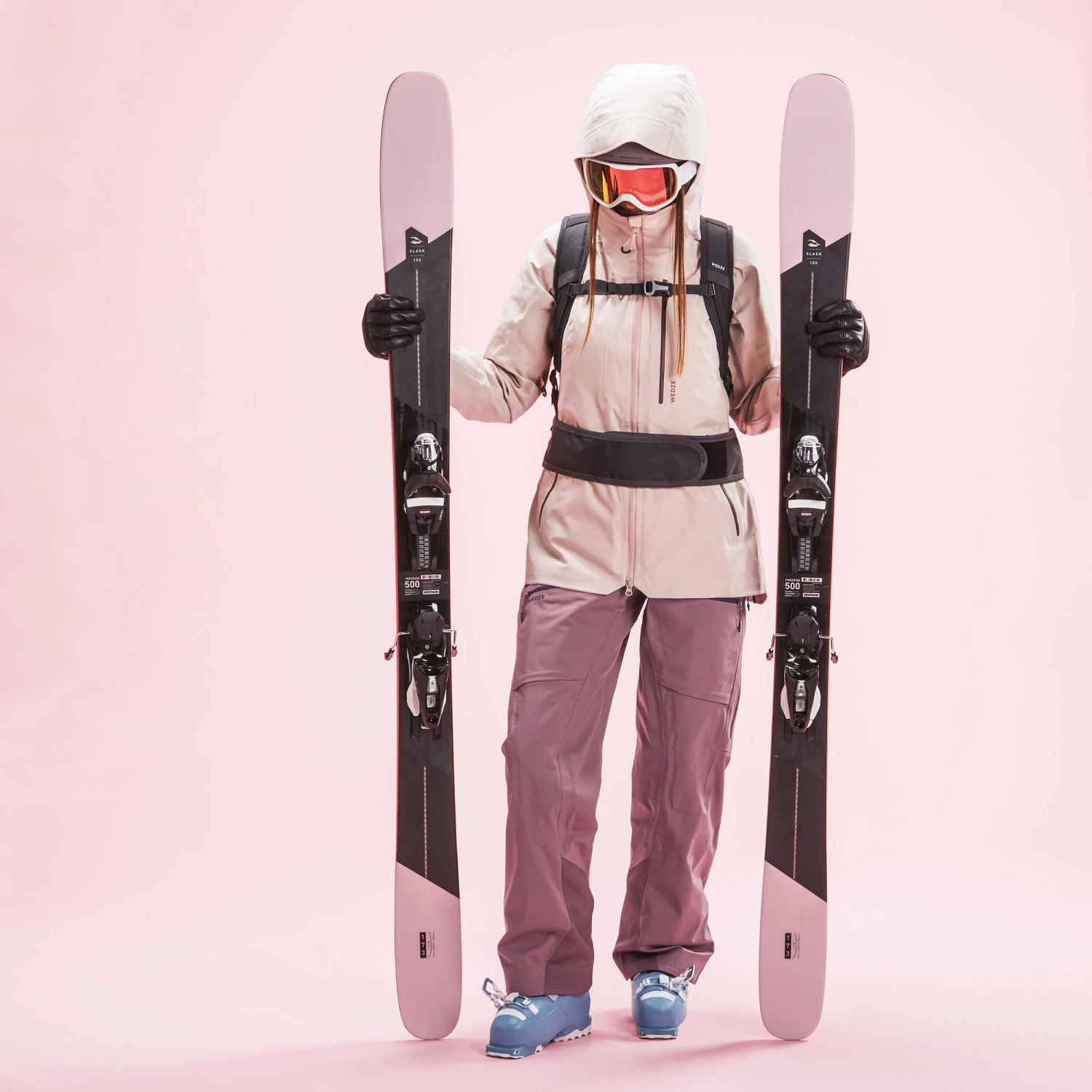WEDZE Women’s Ski Pants – FR 500 Pink 5 WEDZE Women’s Ski Pants – FR 500 Pink - Image 5