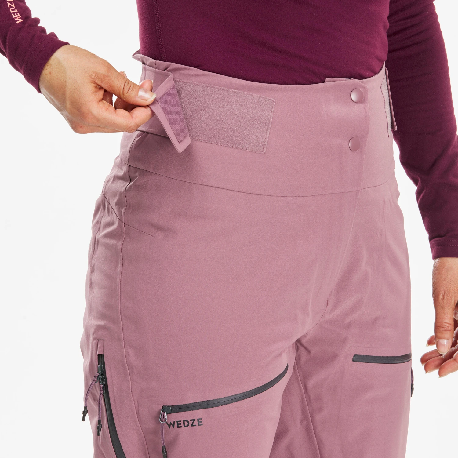 WEDZE Women’s Ski Pants – FR 500 Pink 7 WEDZE Women’s Ski Pants – FR 500 Pink - Image 7