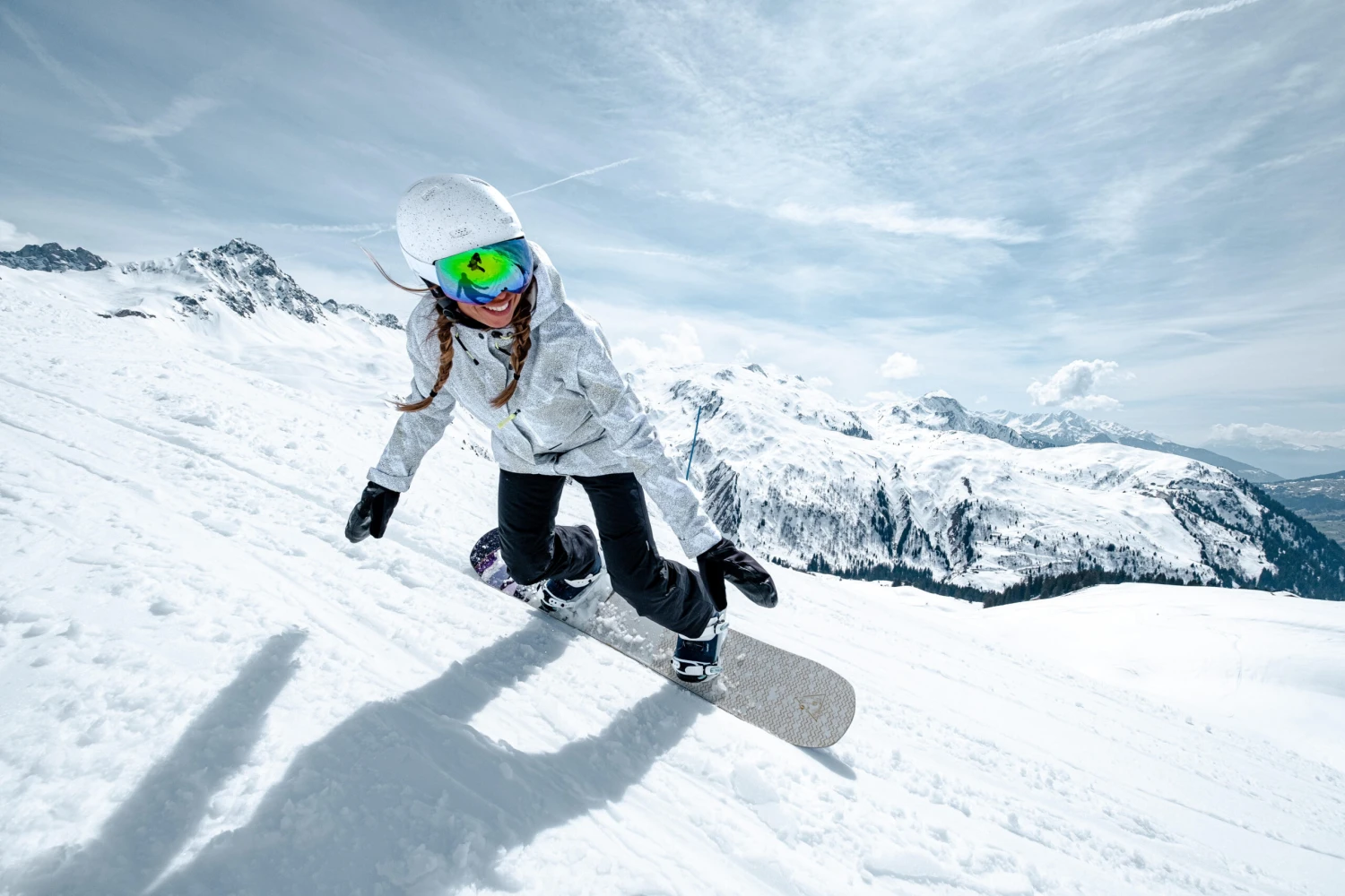 Women’s Snowboard Bindings - SNB 100 White 10 Women’s Snowboard Bindings - SNB 100 White - Image 10