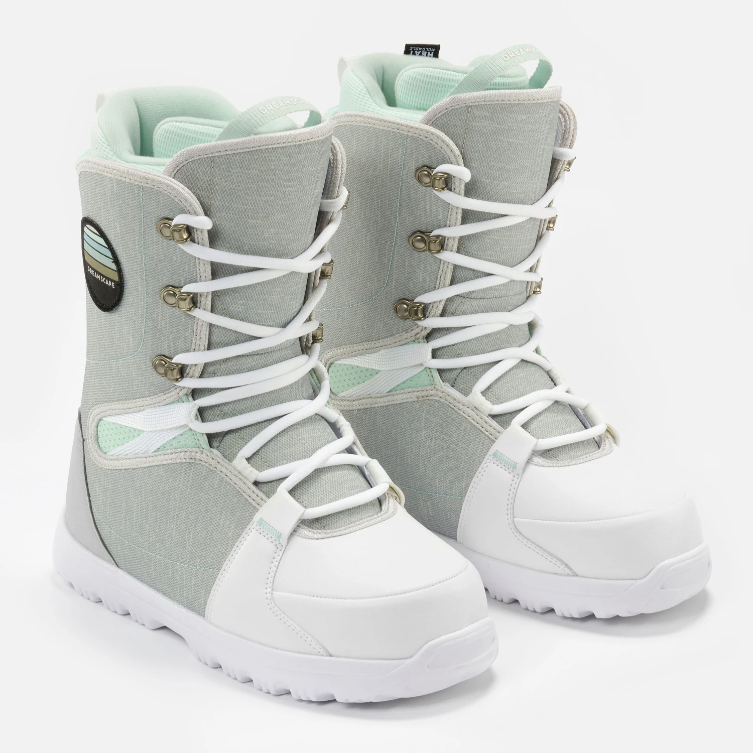 Women’s Snowboard Boots - SNB 100 Grey 2 Women’s Snowboard Boots - SNB 100 Grey - Image 2