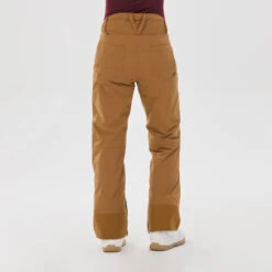 Women’s Snowboard Pants – SNB 500 Brown -WEDZE SHOP womens snowboard pants snb 500 brown 2