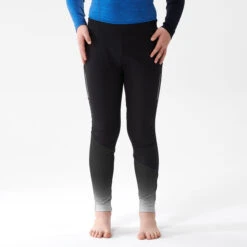 Kids' Cross-country Ski Leggings - XC S 500 Black -WEDZE SHOP xc s 500 cross country ski leggings kids 3